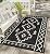 Uphome Outdoor Plastic Straw Rug 6x9 ft, Reversible Waterproof Outdoor Rug Carpet, Black Boho Patio Rug, RV Camping Rug for Outside, Indoor Outdoor Area Rug for Backyard Deck Balcony Picnic, 6'x9'