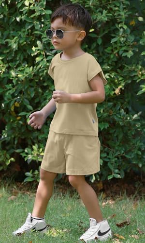Image of KOH KOH Kids 2026 Toddler Muscle Tee Sleeveless Tank Top Matching Shorts Set