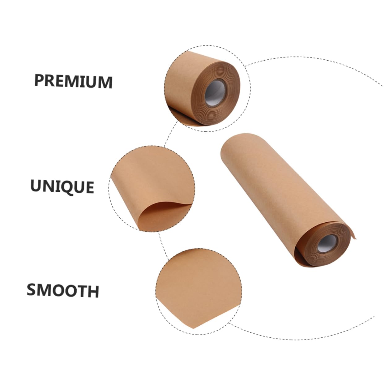 Braunes Kraftpapier als Geschenkpapier für Handarbeit und Verpackung