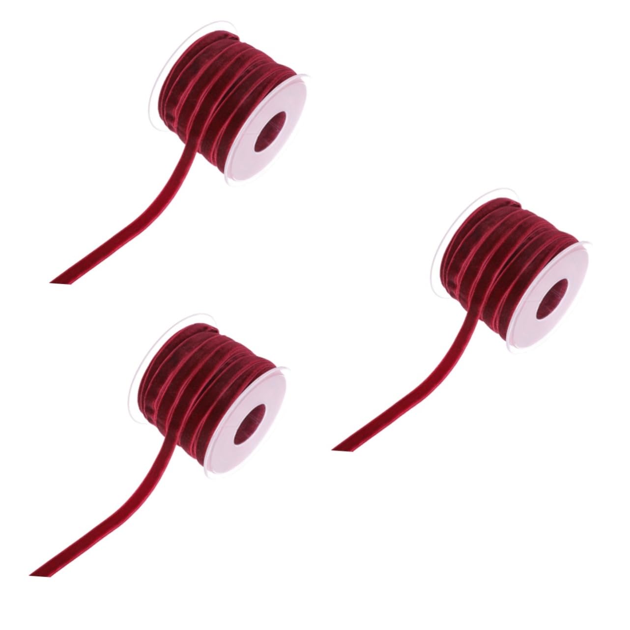 SHINEOFI 3rollos Cinta Yardas Para Manualidades Decoración y Envoltura De Color Vino Para Fiestas y Eventos Especiales