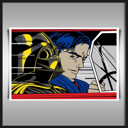 STAR WARS MEETS LICHTENSTEIN A2 CANVAS ART PRINT
