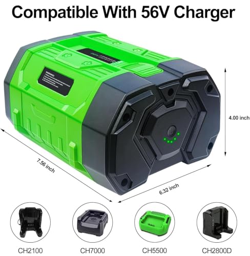 Image of FSKE Upgraded 12.0Ah Replacement for EGO 56V Battery 2Packs