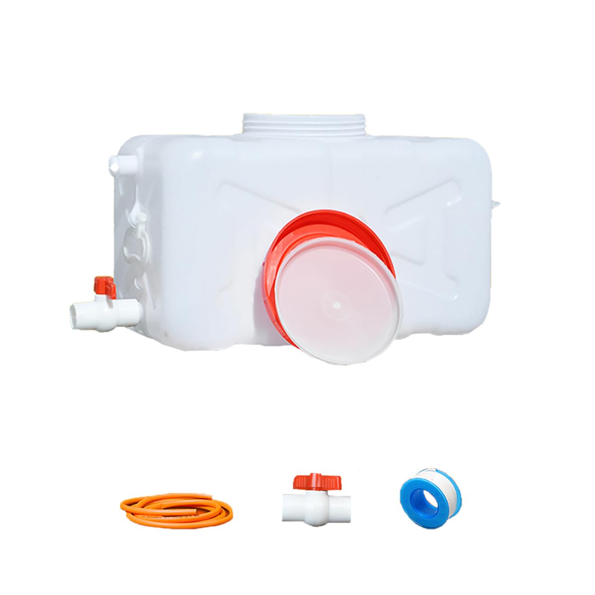 MJHETCY Water Tank 45L/80L/110L/200L With Faucet Plastic Water Storage Cube，Portable Horizontal Water Storage Container, For Household Water Camping Outdoor Self-Driving Tour(Size:110L)