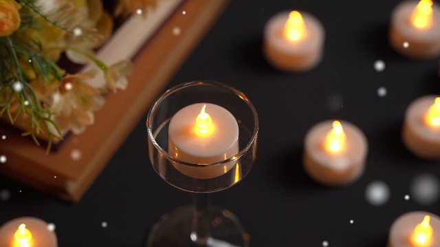 Image of JOSU 24PCS Flameless Tea Lights Candles with Remote Timer, Led Battery Operated Electric Votive Candle for Wedding Centerpiece Table Decorations, Flickering Tealight Candles for Halloween Party Decor