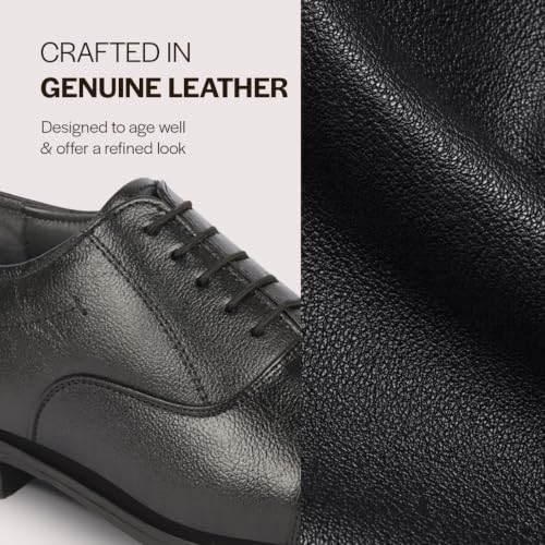 Image of FAUSTO Men's Genuine Leather Formal Office Comfort Broad Feet Oxford Lace Up Shoes