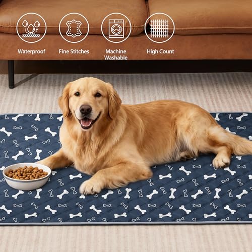 Image of Eterish Reusable Washable Pee Pads for Dogs Large /Extra Large 36'' x 41'' 2 Pack, Absorbent Pet Puppy Dog Training Pads Non-Slip, Waterproof Whelping Potty Pads for Dogs Leak-Proof