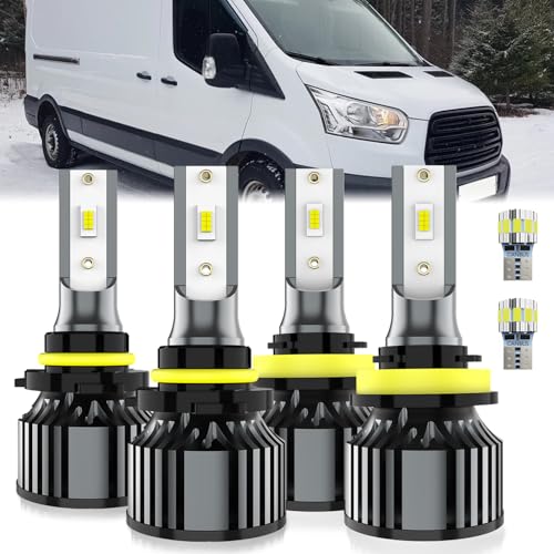 Image of For Ford Transit 150 250 350 2014-2023 Light Bulbs, Integrated Hi-Lo Beam And License Plate Light Combo, Plug-and-Play Installation, 6 Pack