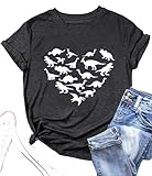 Cute Dinosaur Shirts Funny Graphic Animals Lover Teacher Life T-Shirt Summer Casual Short Sleeve Tee Tops-Dark Grey L
