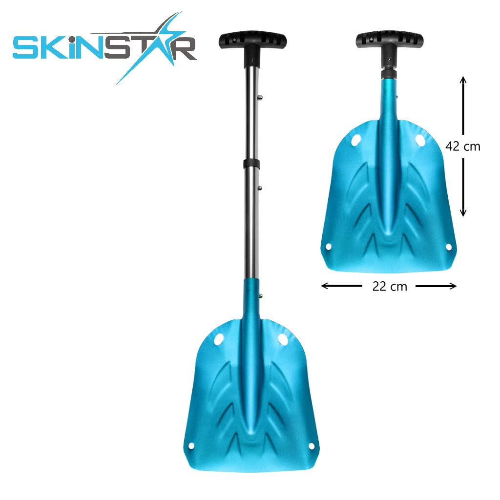 SkinStar Sonda da da 260 o 320 cm e pala da neve pieghevole, in alluminio, leggero, compatto