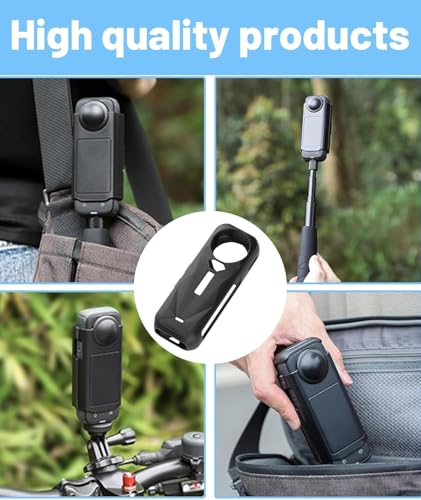 Image of 4Pcs Silicone Skin Cover for Action Camera, Anti-Scratch Protective Soft Silicone Cover, Lightweight Case for Action Camera,Compatible with Insta 360 X5