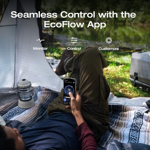 EF ECOFLOW WAVE 3 Portable Air Conditioner with Add-on Battery, 1800W/6100 BTU Cooling and 2000W/6800 BTU Heating, 1000W Fast Charging in 75 mins, 8H Wireless Running, APP Control, for camping, RVs