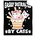 ZOCHOTEN Easily Distracted by Cats Flannel Throw Blanket Soft Comfortable Easy to Carry for Couch Office Outdoor Travel Suitable for All Seasons 30