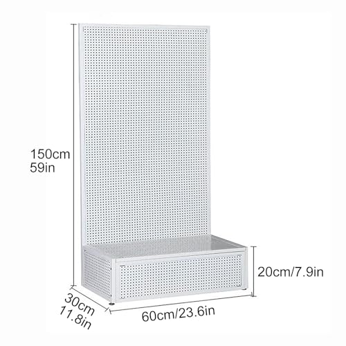 Wolnostojący organizer na narzędzia ze stalową ramą, stojak ścienny do przechowywania narzędzi i akcesoriów, 50 x 150 cm
