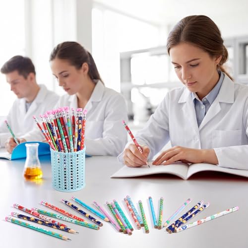 Lápices científicos Nezyo 48 pcs con borrador miniatura 6