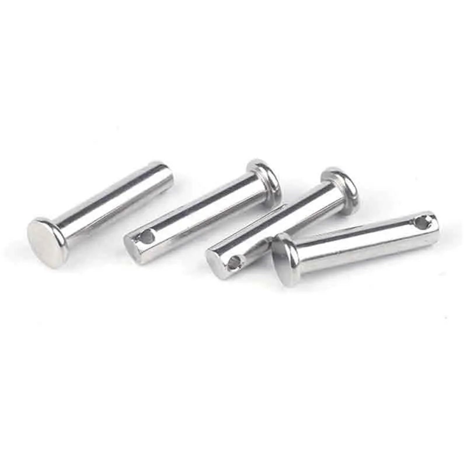 Pasadores de horquilla M3-M8 con cabeza, eje de acero inoxidable 304, cabeza plana con orificio, pasador, perno, pasador, pasadores cilíndricos M4 M5 M6(M3x12-30Pcs)