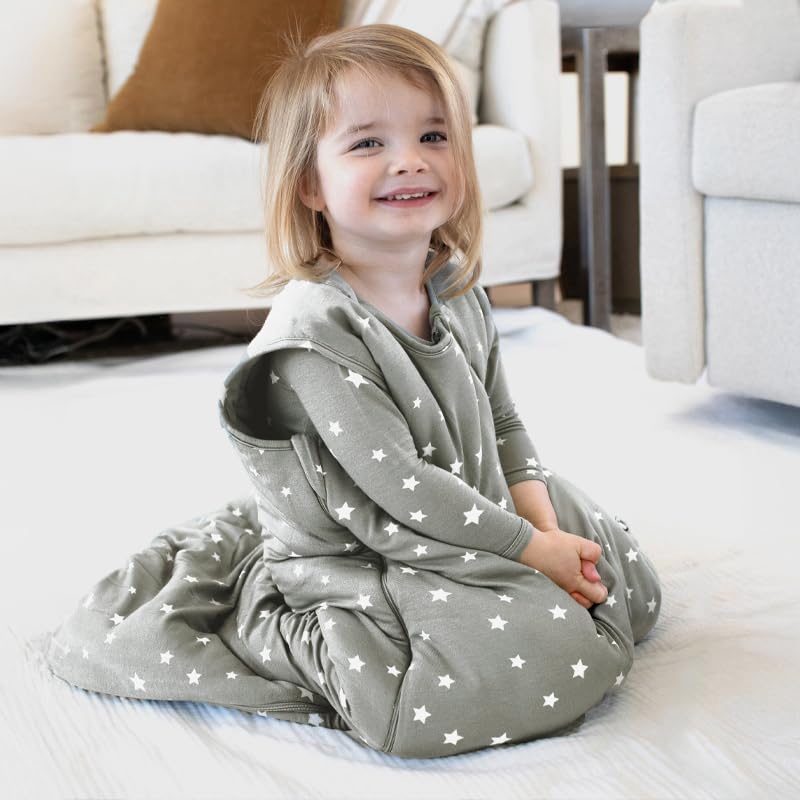 Image of GUNAMUNA gunamuna Unisex Baby, Toddler Wearable Blanket, Sleeping Bag Bamboo Rayon, Sleep Sack with Diaper Zipper, 1.0 TOG