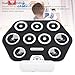 Silicone Roll Up Drum Pad Portable Rechargeable Electronic Drum Pad with, Dual Speakers, Dual Pedals for Outdoor Travel