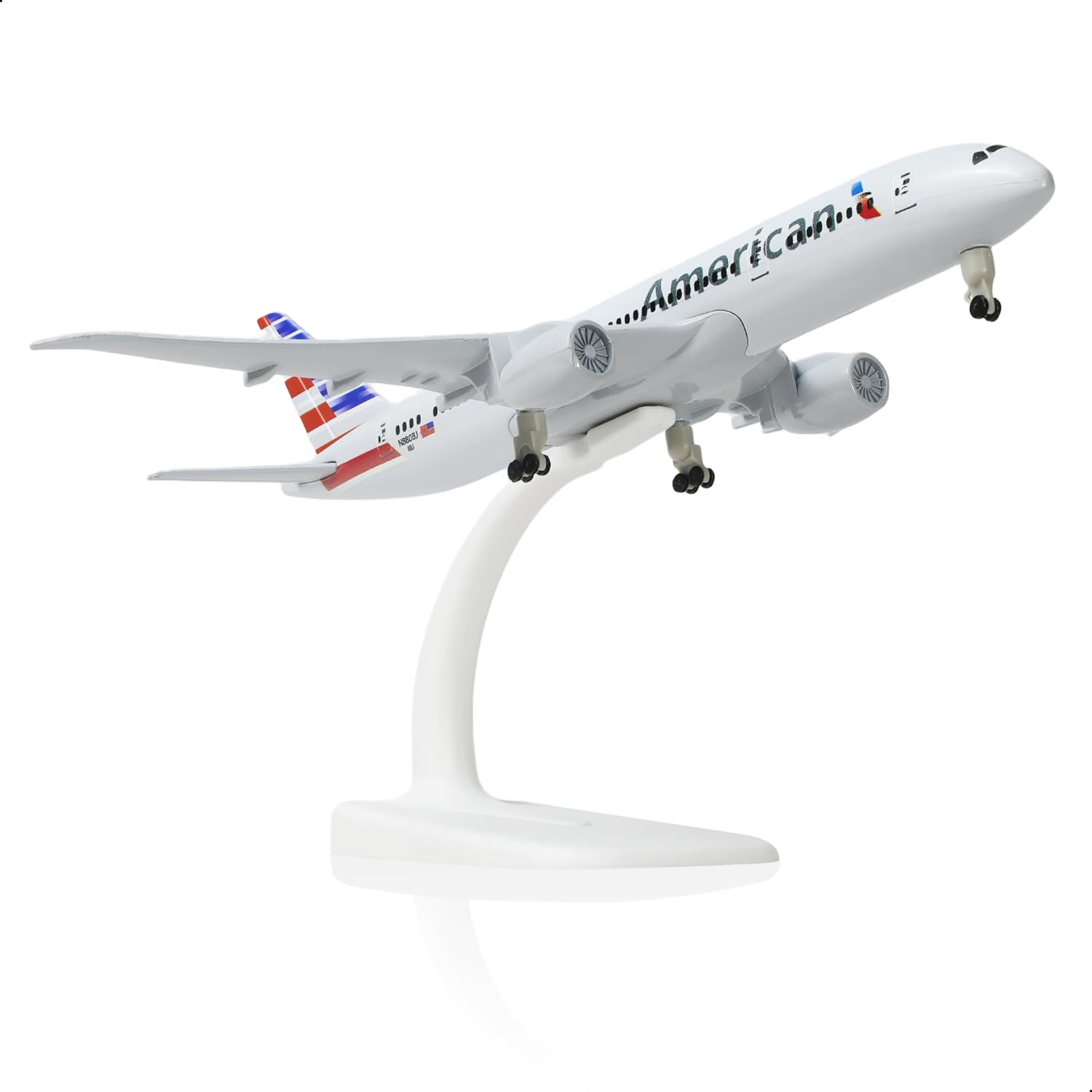 QIYUMOKE 1/300 American Airlines 787 Diecast Metal Aircraft Model for Boeing 787 with Stand, Alloy Aircraft Model Display Collector's Model Kit Gift — image 1