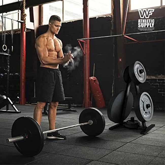 CAPHAUS Olympic Weight Plate Rack, A Frame Weight Plate Tree for 2-Inch Olympic Weight Plate Storage, Home & Gym Workout Rack Storage Stand