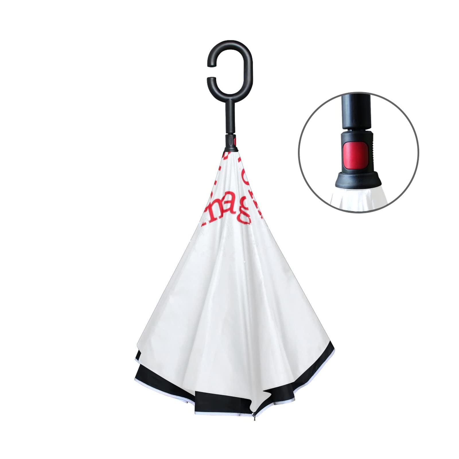 Paraguas personalizado, resistente al viento, plegable, para mujeres y hombres, mango largo, doble capa, invertido, para coche, paraguas personalizado