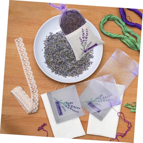 50 bolsas sachet vacías de lavanda con cordón decorativo miniatura 6