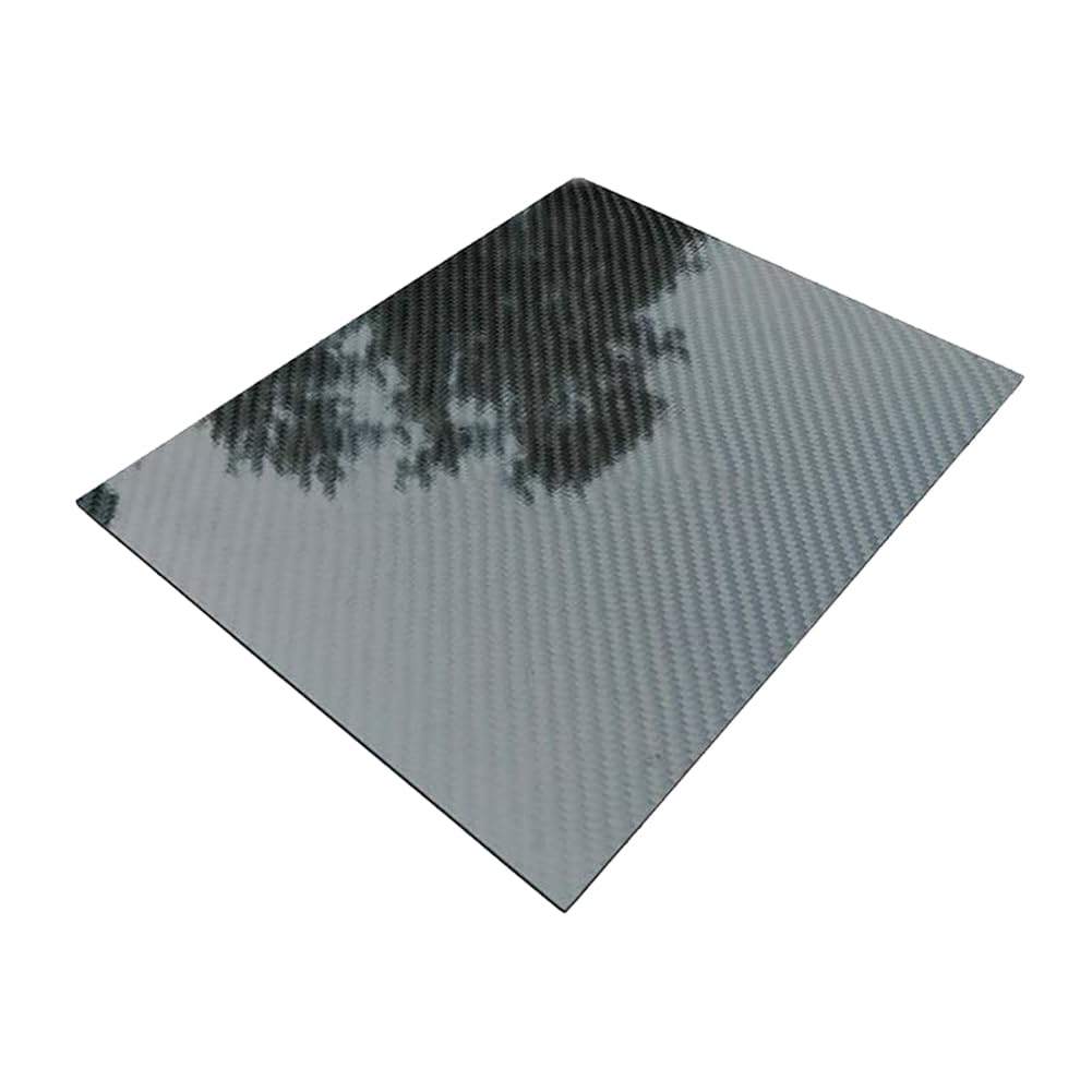 Feuilles de panneau de plaque en fibre de carbone 3K 125 mm x 75 mm 0,5 mm 1 mm 1,5 mm 2 mm 3 mm d'épaisseur Matériau de dureté composite sergé pour modèle RC
