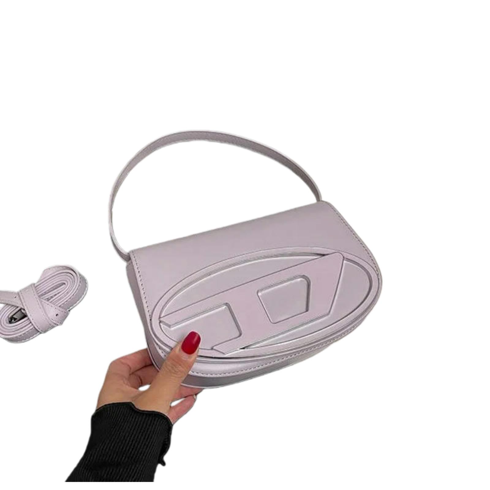 Borse Borsa da Donna di Lusso Leggero alla Moda A Tracolla E Versatile dal Design Nicchia per Gli Spostamenti Quotidiani-Bianco