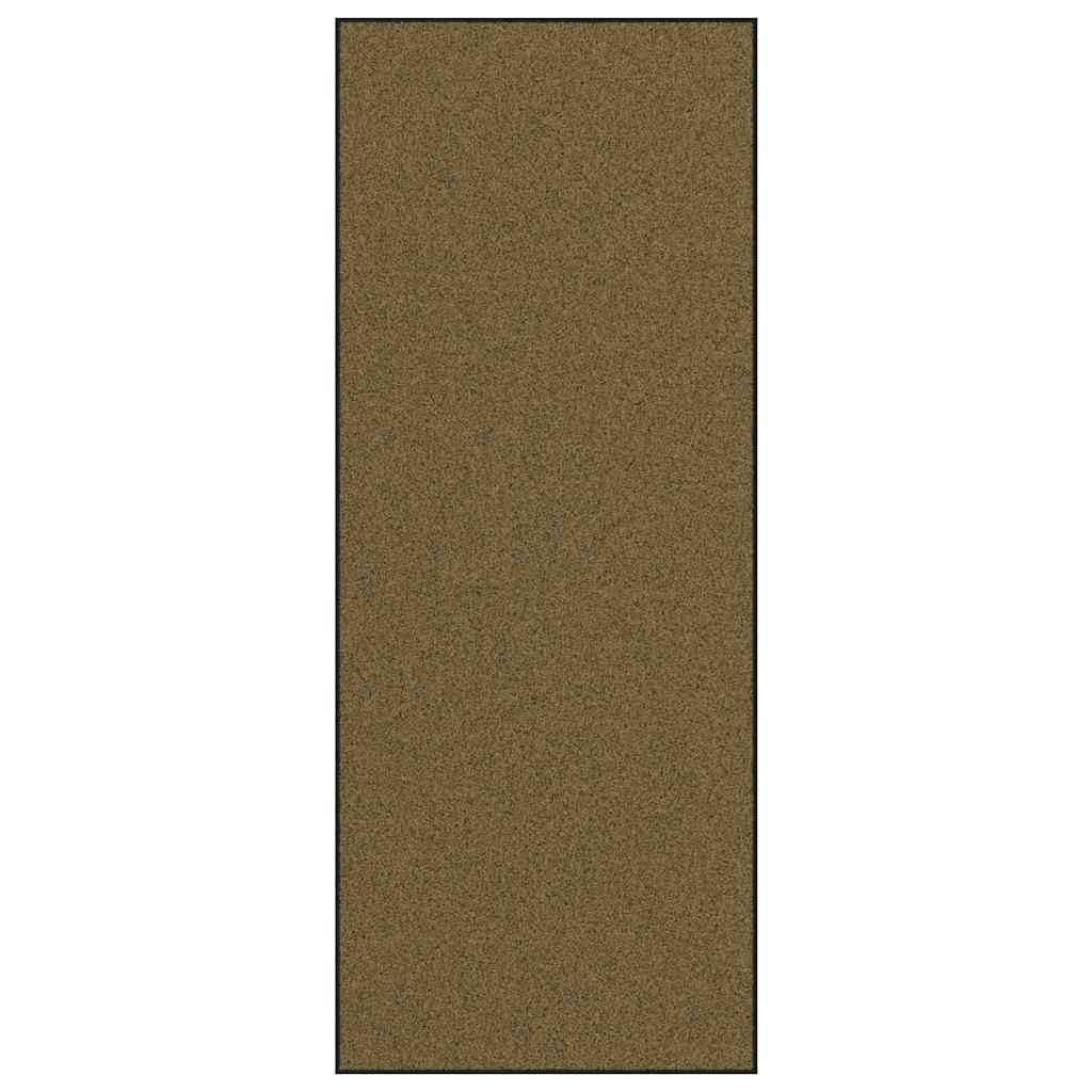 Felpudo marrón negro 120 x 300 cm de 100% poliamida y PVC moderno diseño rectangular robusto y duradero para interior y exterior, entrada pasillo terraza