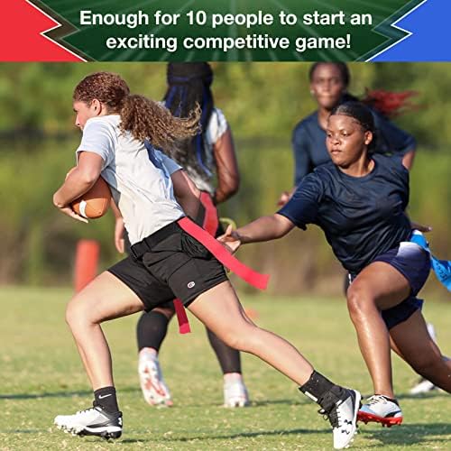 TOBWOLF Flag Football Belts, 10 Player Triple Threat Flag