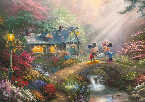 Schmidt Spiele 59928 Thomas Kinkade, Disney, Mickey y Minnie en Hawái, rompecabezas de 500 piezas...