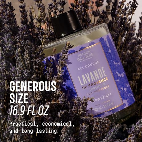 Image of Panier des Sens Lavender Body Wash, French Shower Gel, 16.9 fl oz