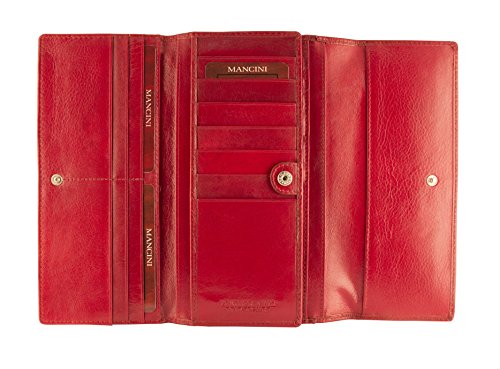 Mancini Ladies RFID Secure Trifold Wing Wallet3