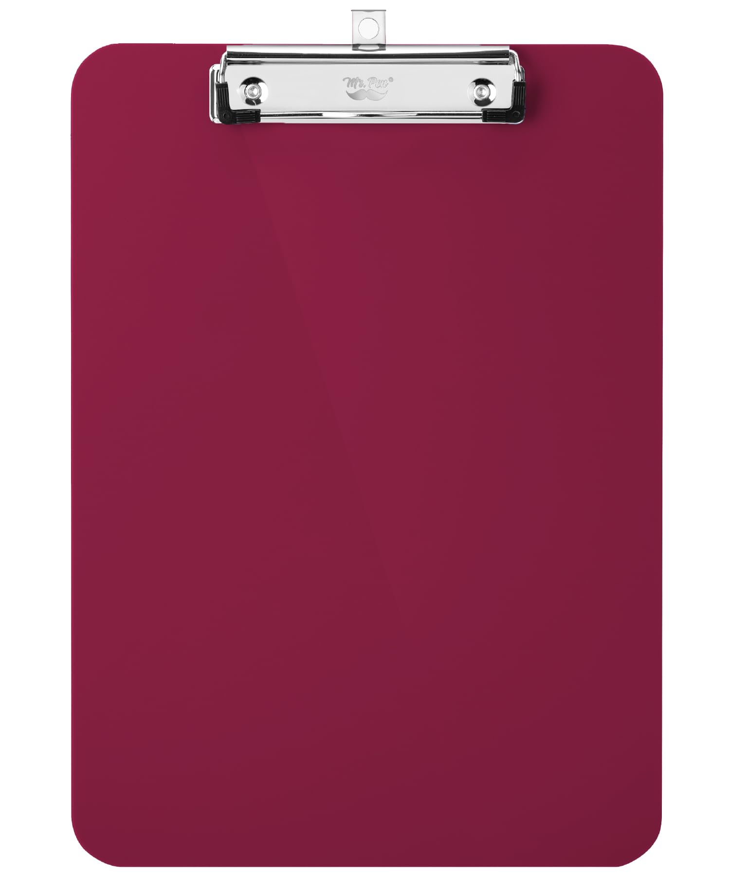 Mr. Pen- Plastic Clipboard, 12.5” x 9”, Dark Red Clipboard Plastic, Low-Profile Metal Clip with Retractable Hanging Hole