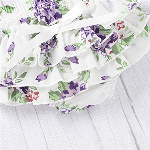 Image of Catpapa Newborn Baby Girl Romper Jumpsuit Bodysuit +Pants Shorts+Headband Outfit Set
