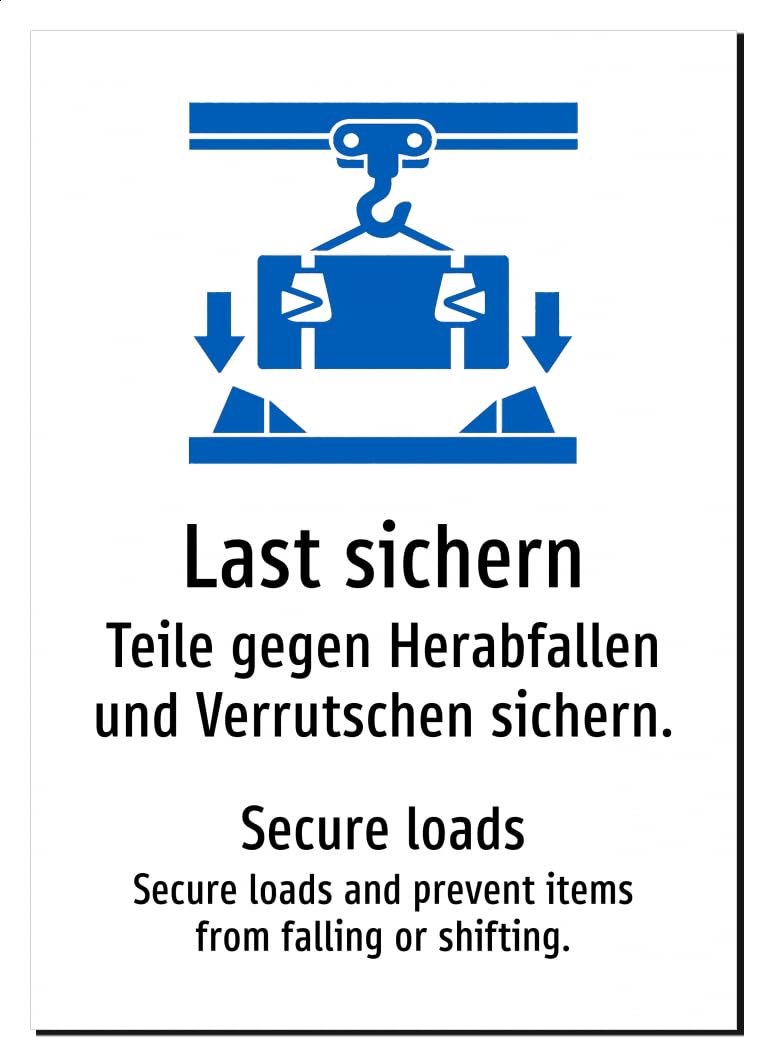 64604-DEEN-S-06 | Last sichern/Secure loads - Schild/Aufkleber