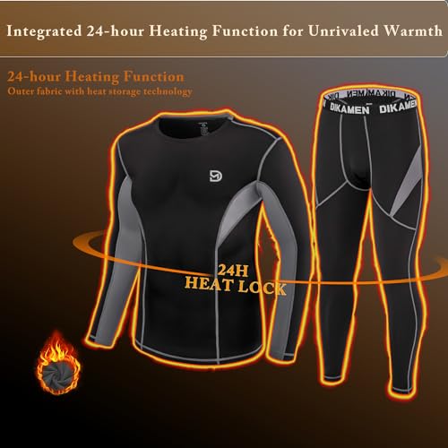 Men's Thermal Underwear Fleece Lined Performance Fleece Tactical Sports Shapewear Thermal Set2
