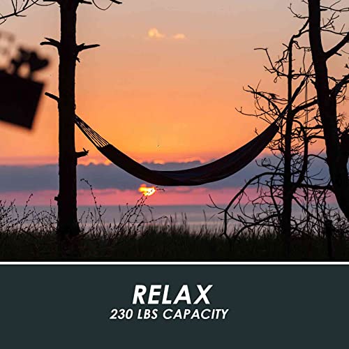 Giverare Camping Hammock, Portable Hammocks With 2 Tree Straps, Lightweight 100% Cotton Fabric Hammocks For Patio, Yard, Hiking, Backpacking, Hunting, Outdoor, Beach, Camping #TOP6