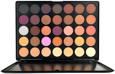 35 Colors Pro Eyeshadow Palette, Pigmented Matte Shimmer Eye shadow Makeup Palette Nature Nude Earth Beauty Cosmetics Pallet by Everfavor (1# Nude)