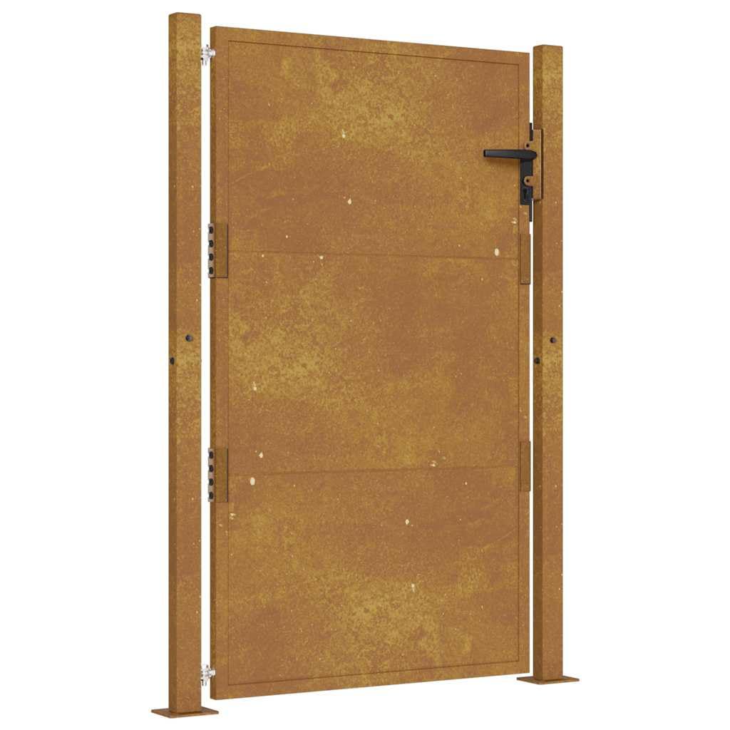 Portail de jardin pour terrasse et protection intimité en corten