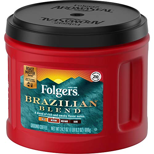 Image of Folgers Brazilian Blend Medium Roast Ground Coffee, 24.2 Ounces