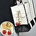 Heogacinlia 2 PCS Glitter Cherry Bag Charm Keychains Cute Key Chains Fashion Cherries Bag Accessory for Women Girls Purse Bag Backpack Handbags Key Decorate Accessories (Red, Pink