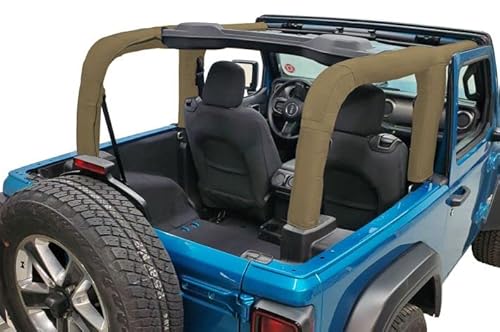 Roll Bar Cover - For Jeep Jl2 Door Soft Top 2018 2019 2020 2021 2022 2023 - Black #TOP3