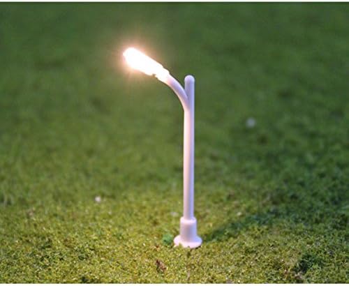 20pcs Z Gauge 1:200 Scale Model Lamp Lamppost Single Head Light for Street Park