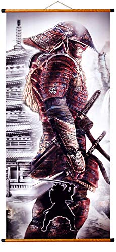 Impression en canvas samouraï japonais 52x114 cm, tableau mural haute définition