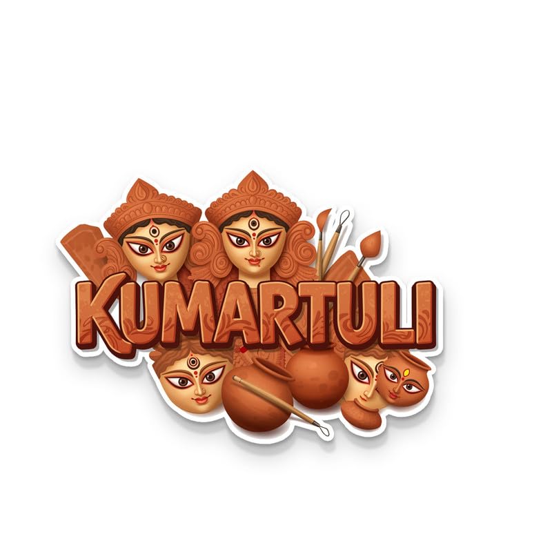 Image of Kumartuli Fridge Magnet, Glossy Finish, Stylish Magnet for Fridge, Wardrobe & Metal Surfaces