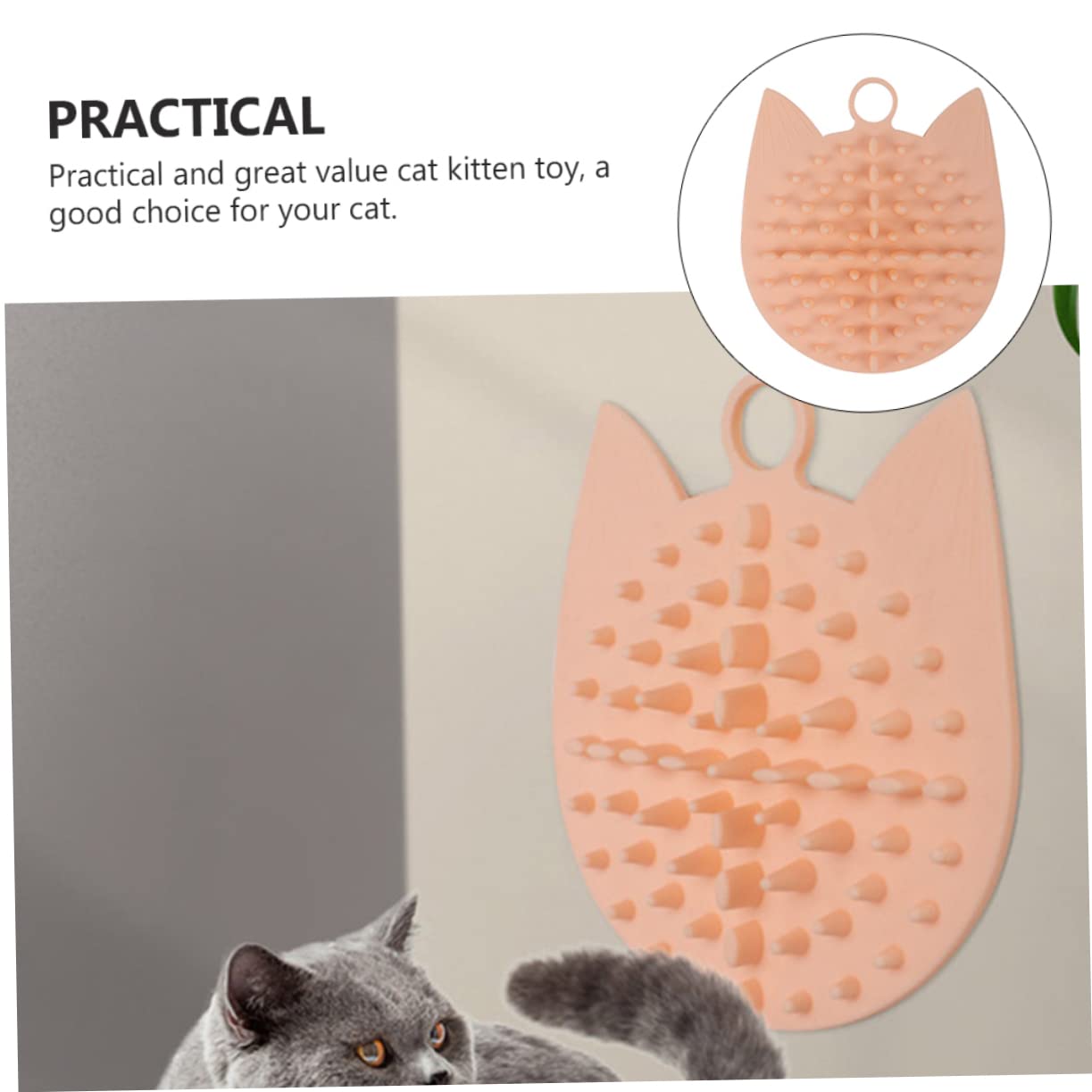 Toyvian 1pc Silicone Pet Massaging Comb Cat Brush for Matted Fur Pet Brush for Cats