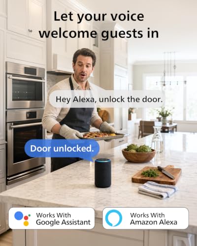 Image of Philips Wi-Fi Smart Lock with Handle, WiFi Keyless Entry Keypad Door Lock with Handle, Front Door Deadbolt Set, Fingerprint Unlock, PIN Code Unlock, Auto Locking, App Remote Control, Bulit in WiFi