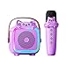 Karaoke Machine with 2 Wireless Microphones for Kids Adults,Portable Bluetooth Speaker Girls Toddlers Toy Gift for Aged 3-12 Year Birthday Parties Christmas Party - Purple
