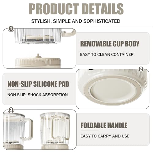 Image of Underwear Washing Machine, Upgrade 2.5L Mini Portable Washing Machine, Mini Washer Deep Cleans Small Clothes for Apartment, Dorm, RV, Travel & Hotel Use (khaki)