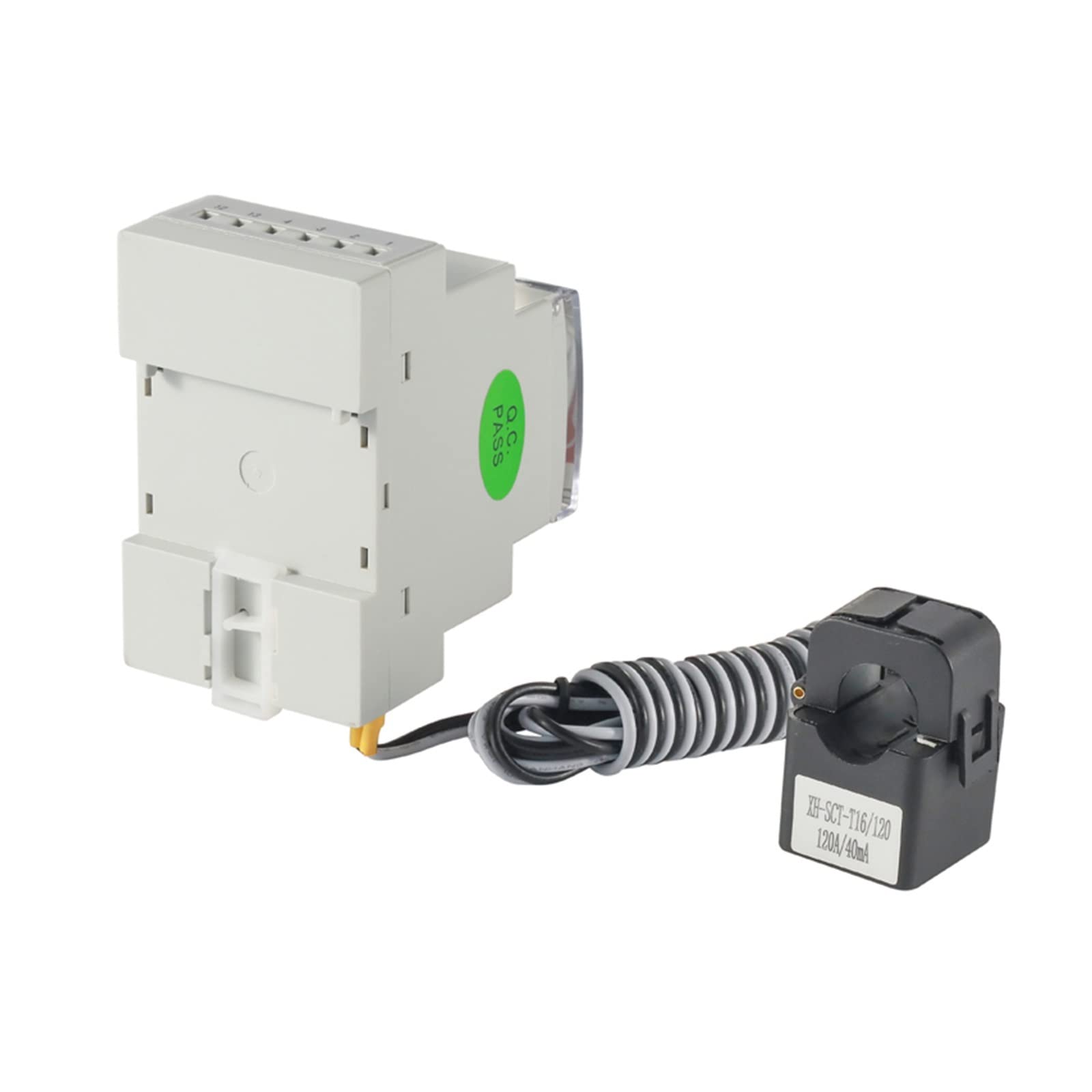 Contatore Energia Elettrica, 45～65Hz Din Rail Ct Accoppiato 120A Contatore di energia intelligente monofase Solar PV Riflusso bidirezionale Monitor di potenza Inverter abbinato, Facile da Installare